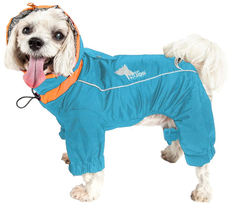 PuTwo DOGHELIOS 'Weather-King' Windproof Waterproof and Insulated Adjustable Full Bodied Pet Dog Jacket Coat w/ Heat Retention Technology, X-Large, Blue - Image 2